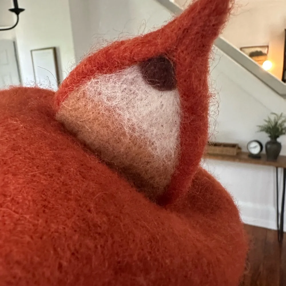 Fox Beret - Orange Felted Wool